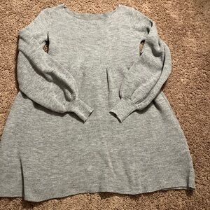 Babydoll style knit sweater dress